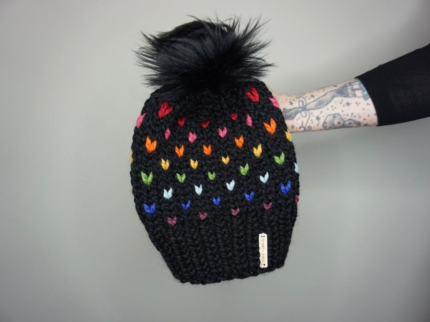 The Rainbow Luna Beanie - Choose your pom