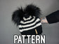 KNITTING PATTERN - The Striped Double Pom Beanie