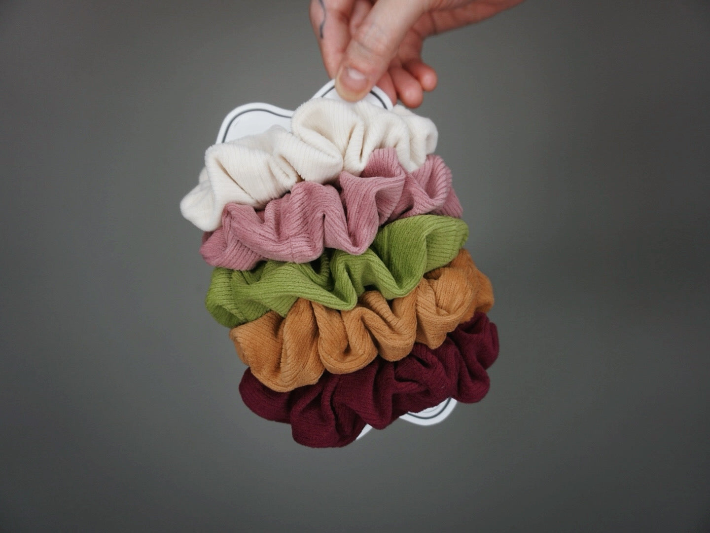 Corduroy Scrunchie 5-pack