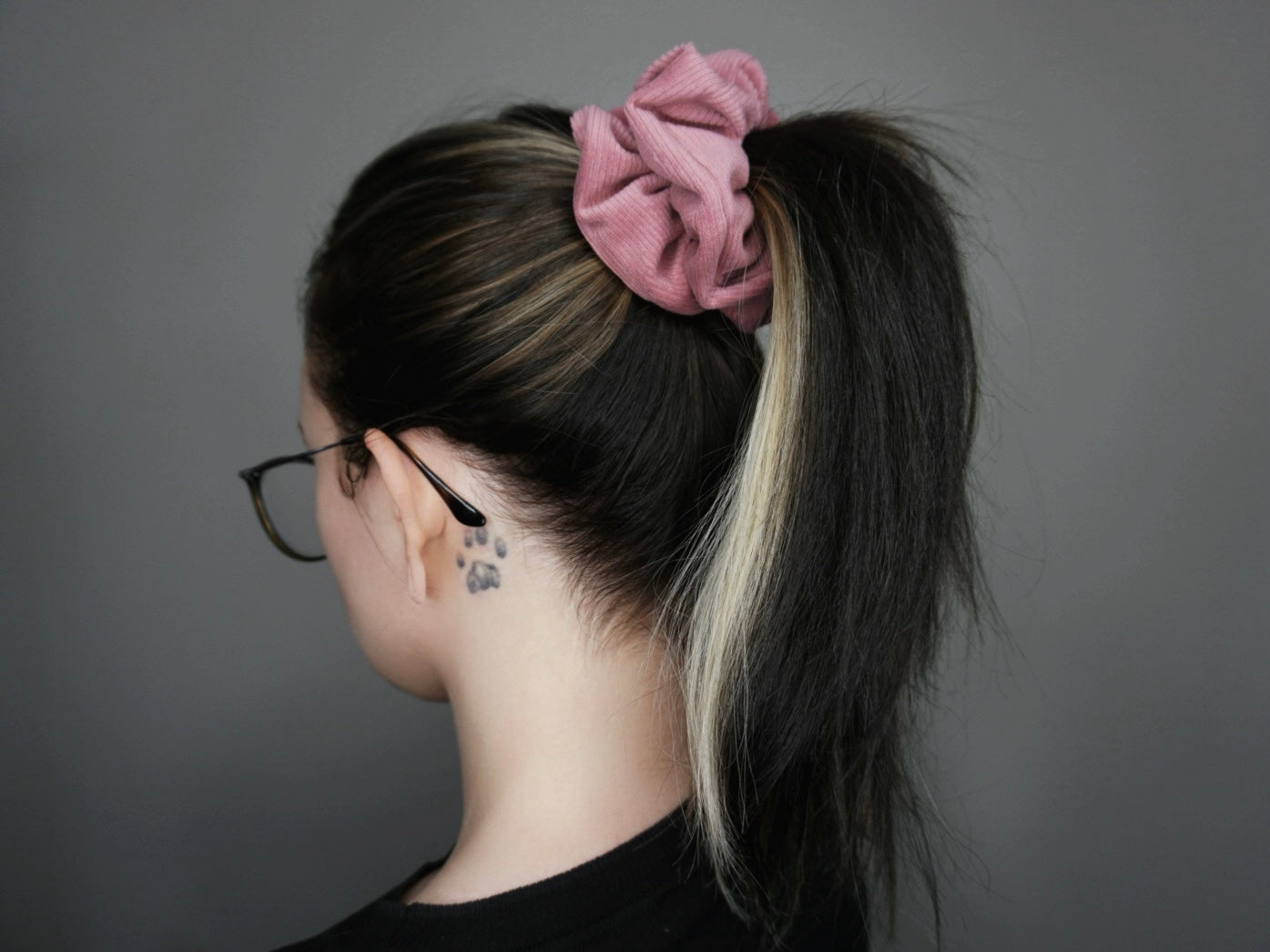 Mauve Corduroy Scrunchie