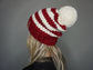 The Candy Cane Slouchy Beanie - Choose Your Pom