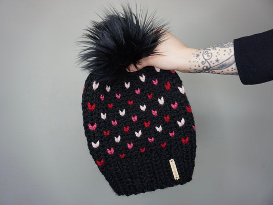 The Anti-Valentine Beanie - Choose Your Pom