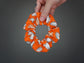 Orange Glowing Ghosts Scrunchie - Glow in the Dark