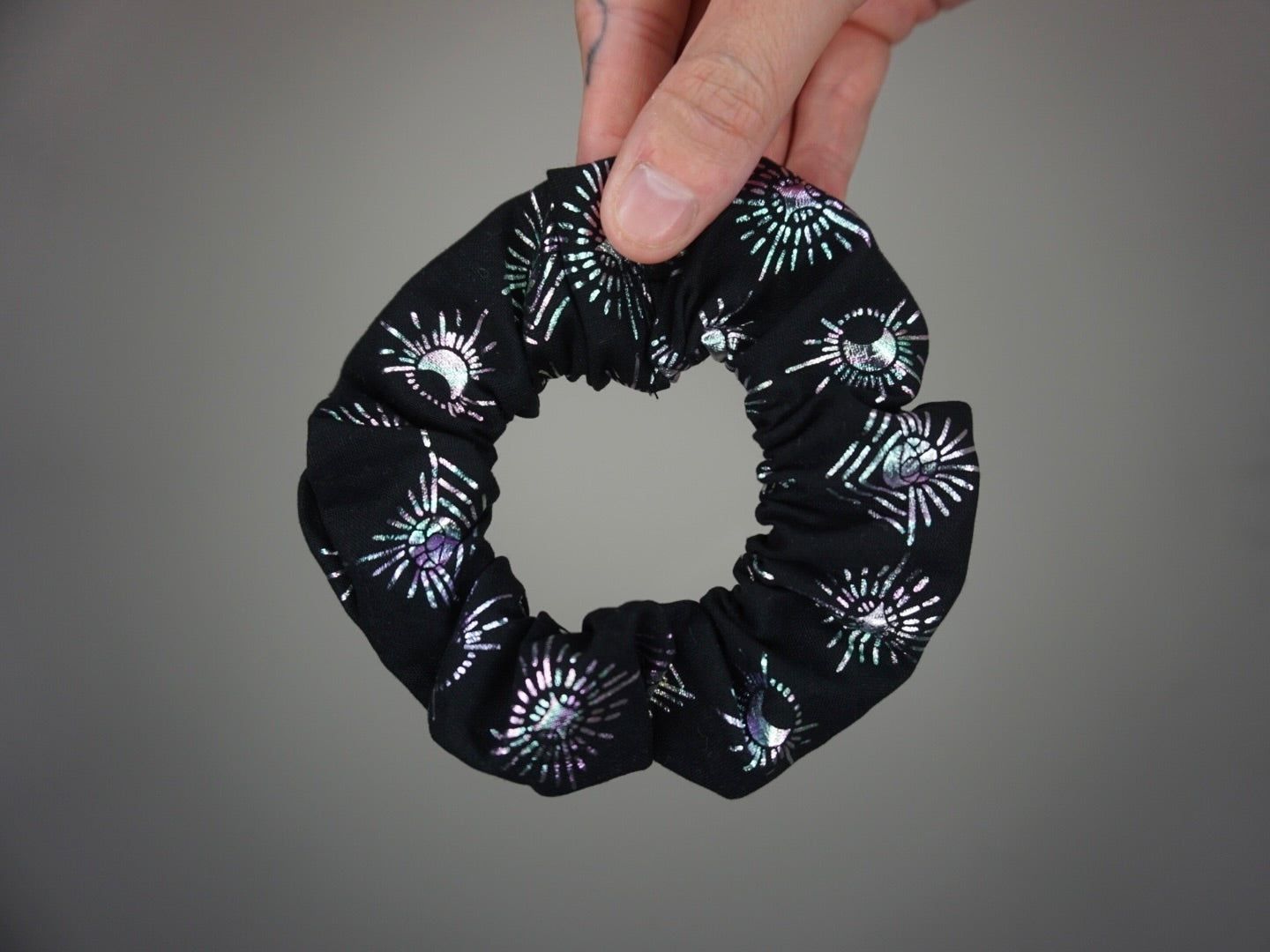 Moon Phases Halloween Scrunchie- Foiled/Color Shifting