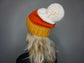 The Candy Corn Beanie - Choose your pom