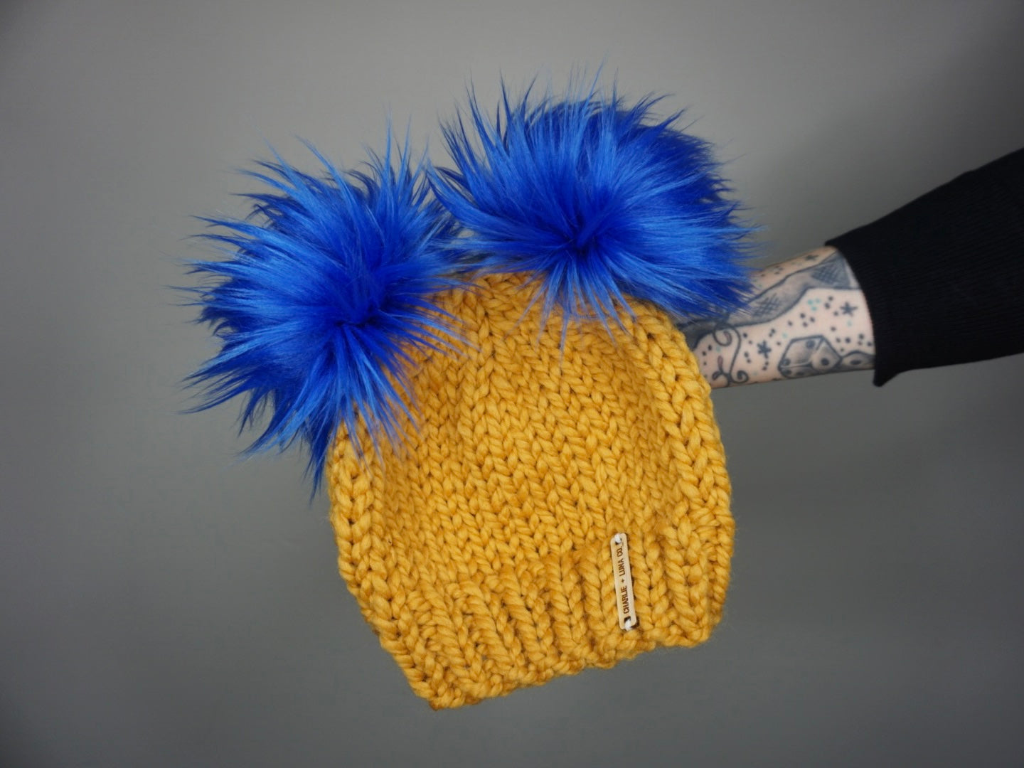 Kids Coraline Double Pom Beanie