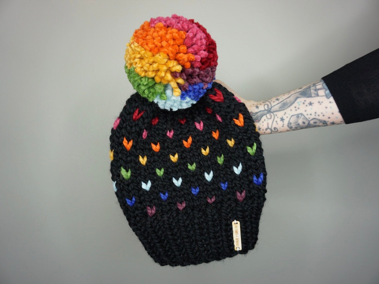 The Rainbow Luna Beanie - Choose your pom