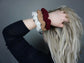 Knit Scrunchie 3 pack in Oatmeal, Almond, and Burgundy