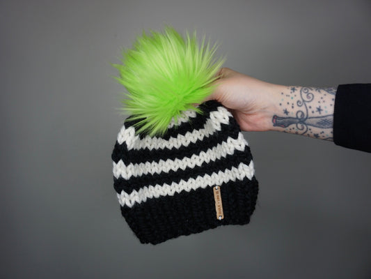 Kids Beetlejuice Single Pom Beanie