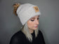 The Fox Beanie in Linen- Choose your pom