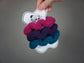 Knit Scrunchie 3 pack in Magenta, Amethyst, and Teal