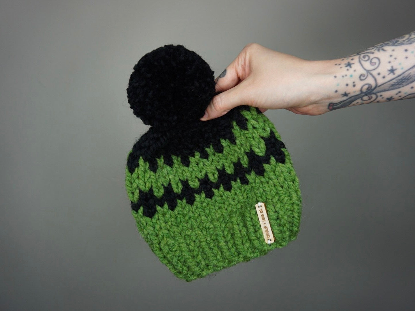 Kids Frankenstein Single Pom Beanie