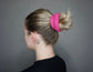 Knit Scrunchie in Hot Rose