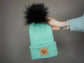 The Fox Beanie in Mint- Choose your pom