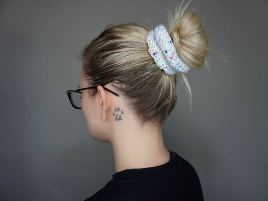 Knit Scrunchie in Funfetti