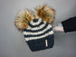 The Striped Double Pom Beanie - Choose your colors