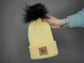 The Fox Beanie in Buttercup- Choose your pom