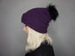 The Halloween Fox Beanie in Moody Purple